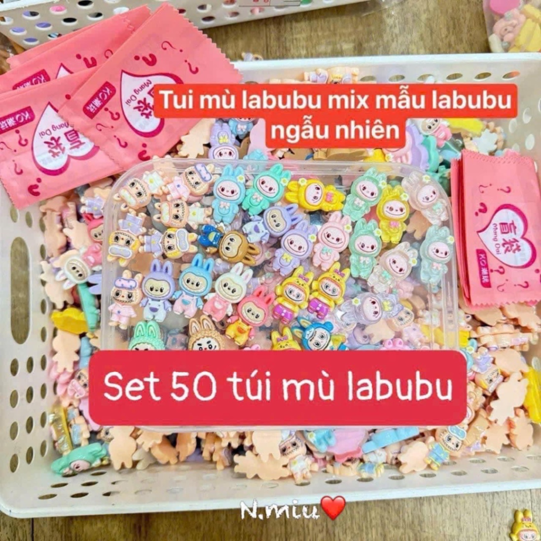 SÉT 50 TÚI MÙ LABUBU PHẢN QUANG