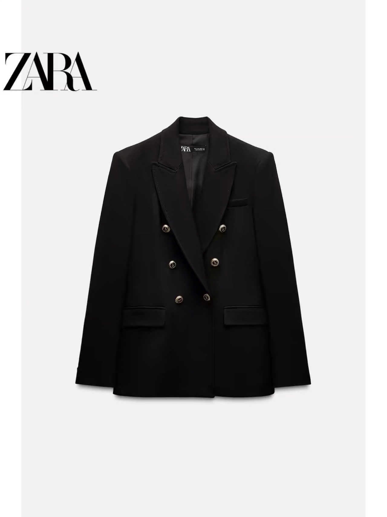 ÁO BLAZER ĐEN ZRF CÚC ĐỒNG