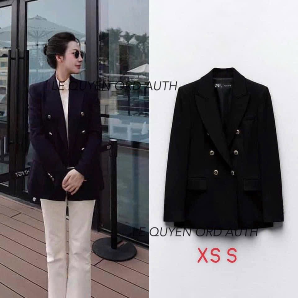 ÁO BLAZER ĐEN ZRF CÚC ĐỒNG