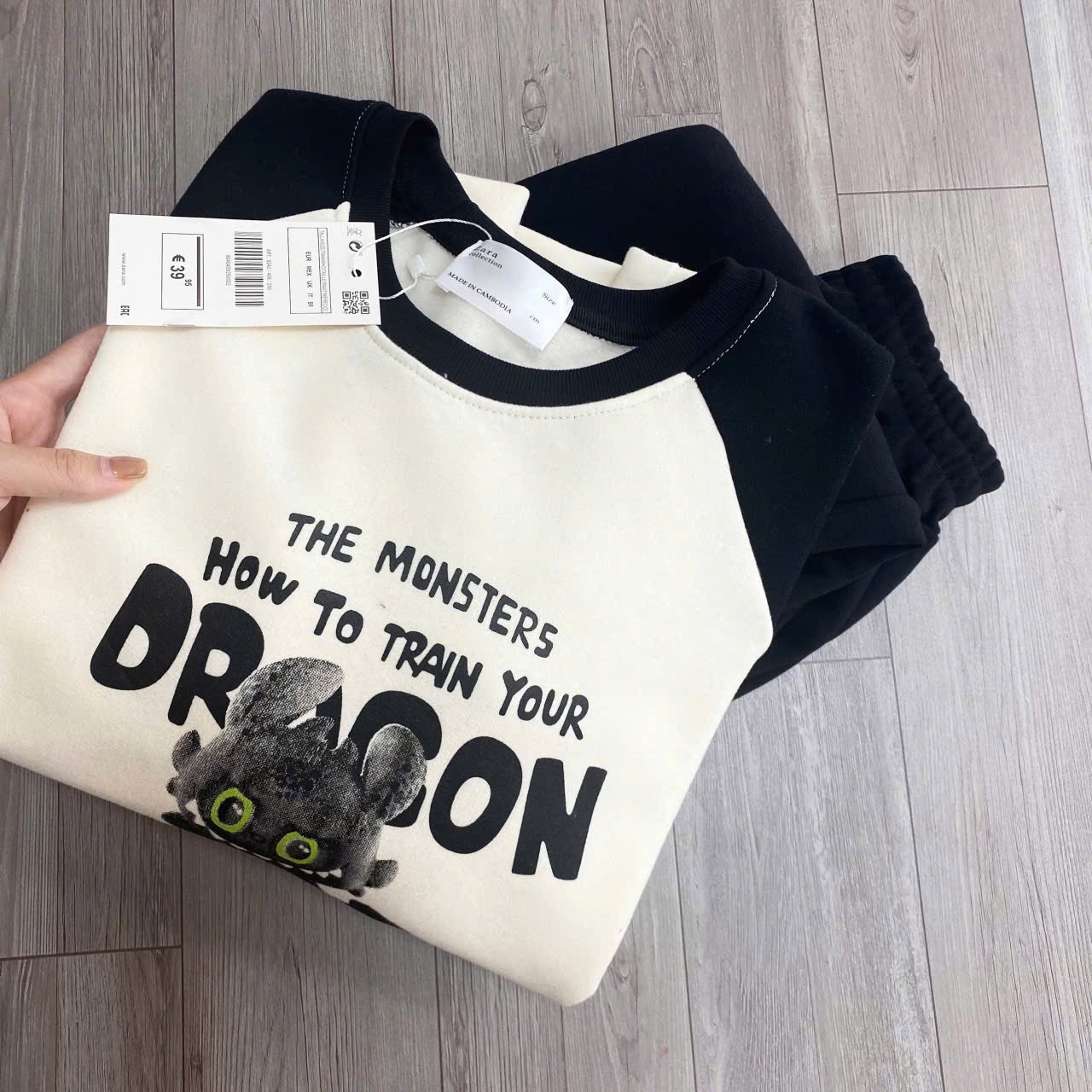 BỘ NỈ TÀU SZ ĐẠI BE PHỐI ĐEN DRAGON