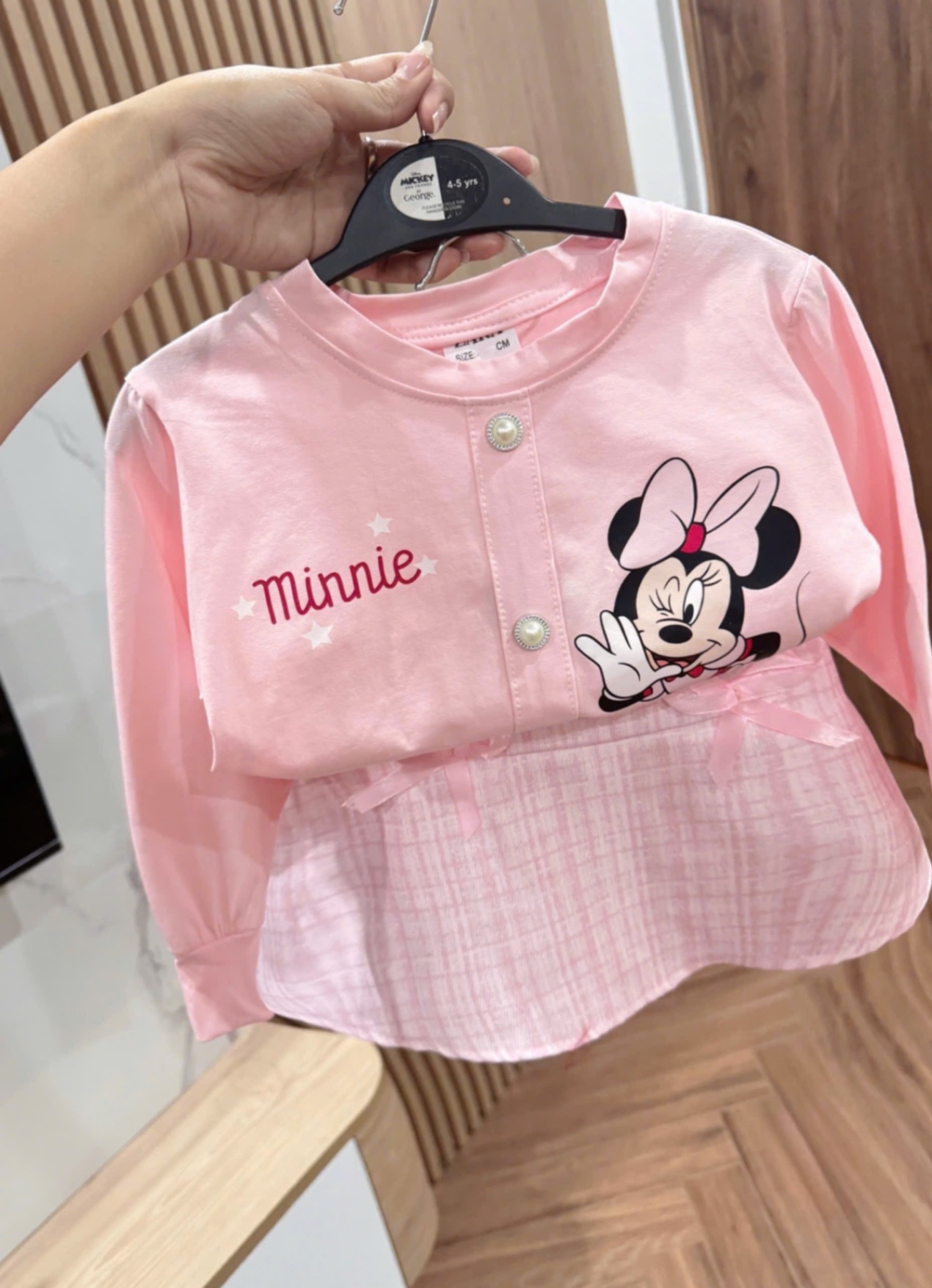 SÉT VÁY HỒNG HÌNH MICKY MINIE