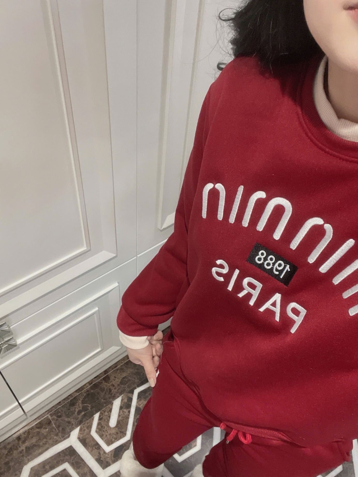 BỘ NỈ BÔNG THÊU MIUMIU 3 MÀU