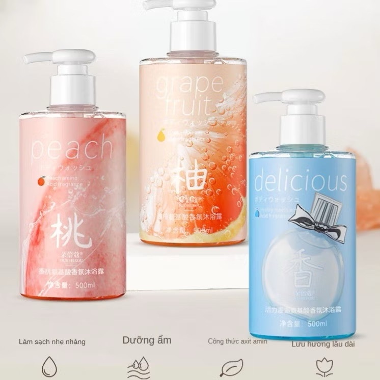 SÉT 2 LỌ SỮA TẮM GEL HƯƠNG NƯỚC HOA - random màu