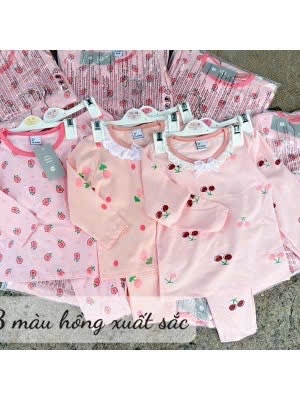 XẢ KHO SÉT 3 BỘ COTTON CHERY PHỐI REN BG