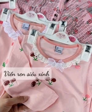 XẢ KHO SÉT 3 BỘ COTTON CHERY PHỐI REN BG