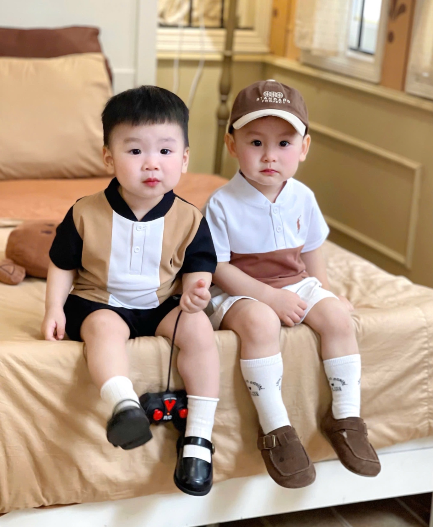 SET 2 ÁO POLO THÊU NGỰA PHỐI MÀU BT