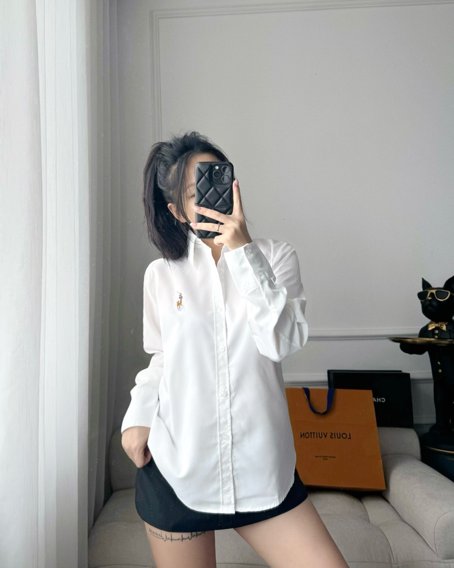 Loại dài tay - ÁO SƠ MI POLO THÊU NGỰA DÀI TAY 3 MÀU