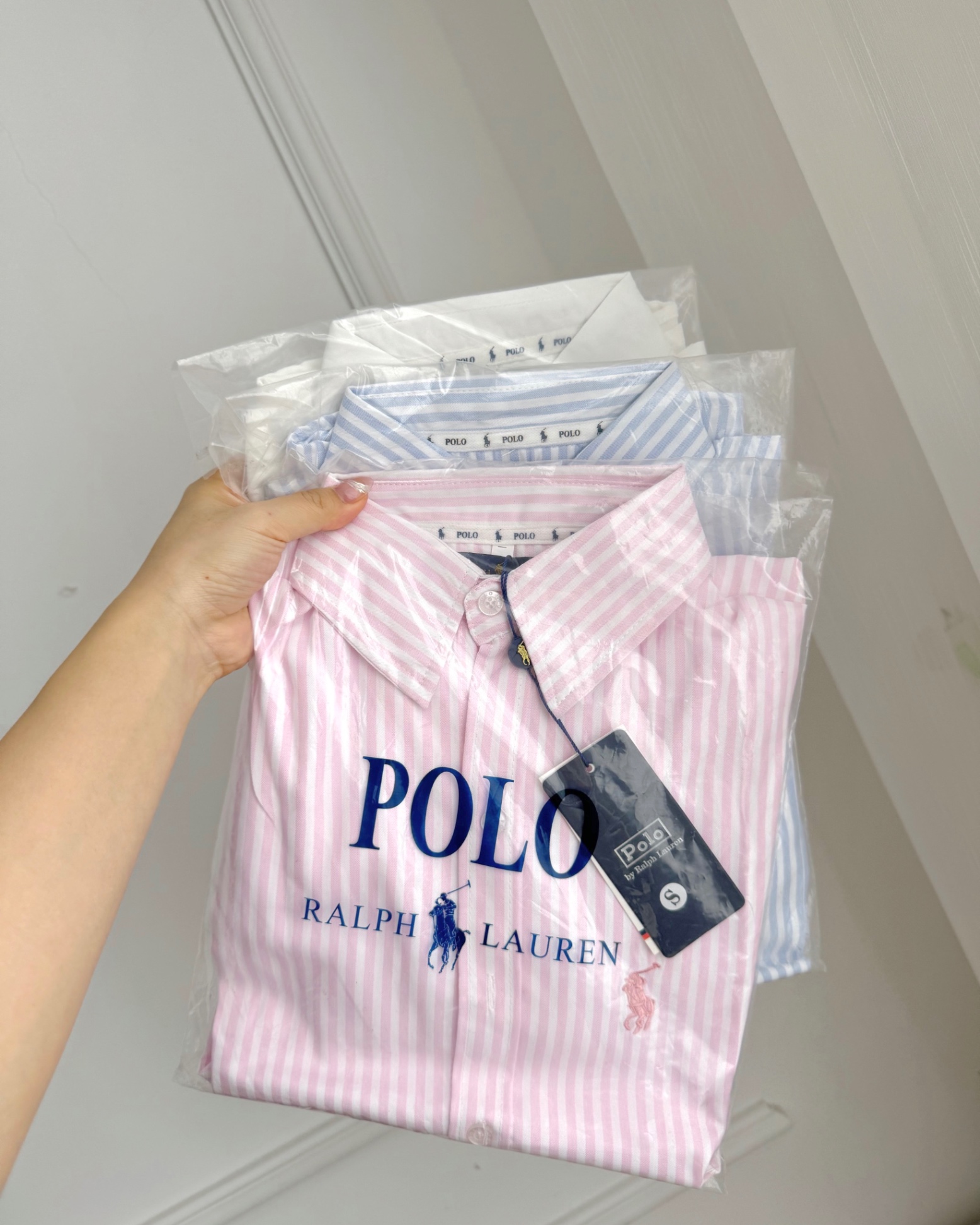 Loại dài tay - ÁO SƠ MI POLO THÊU NGỰA DÀI TAY 3 MÀU