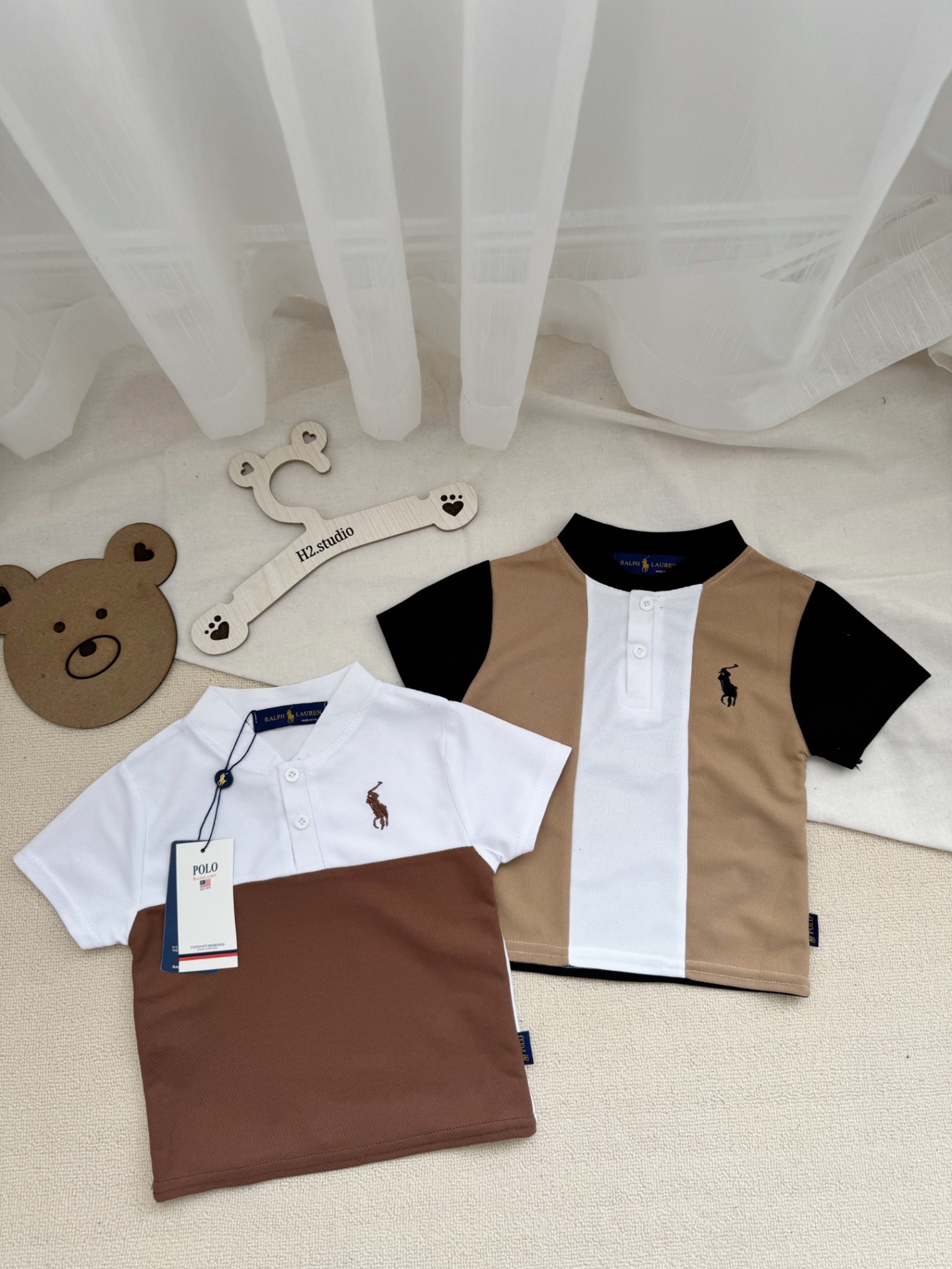 SET 2 ÁO POLO THÊU NGỰA PHỐI MÀU BT