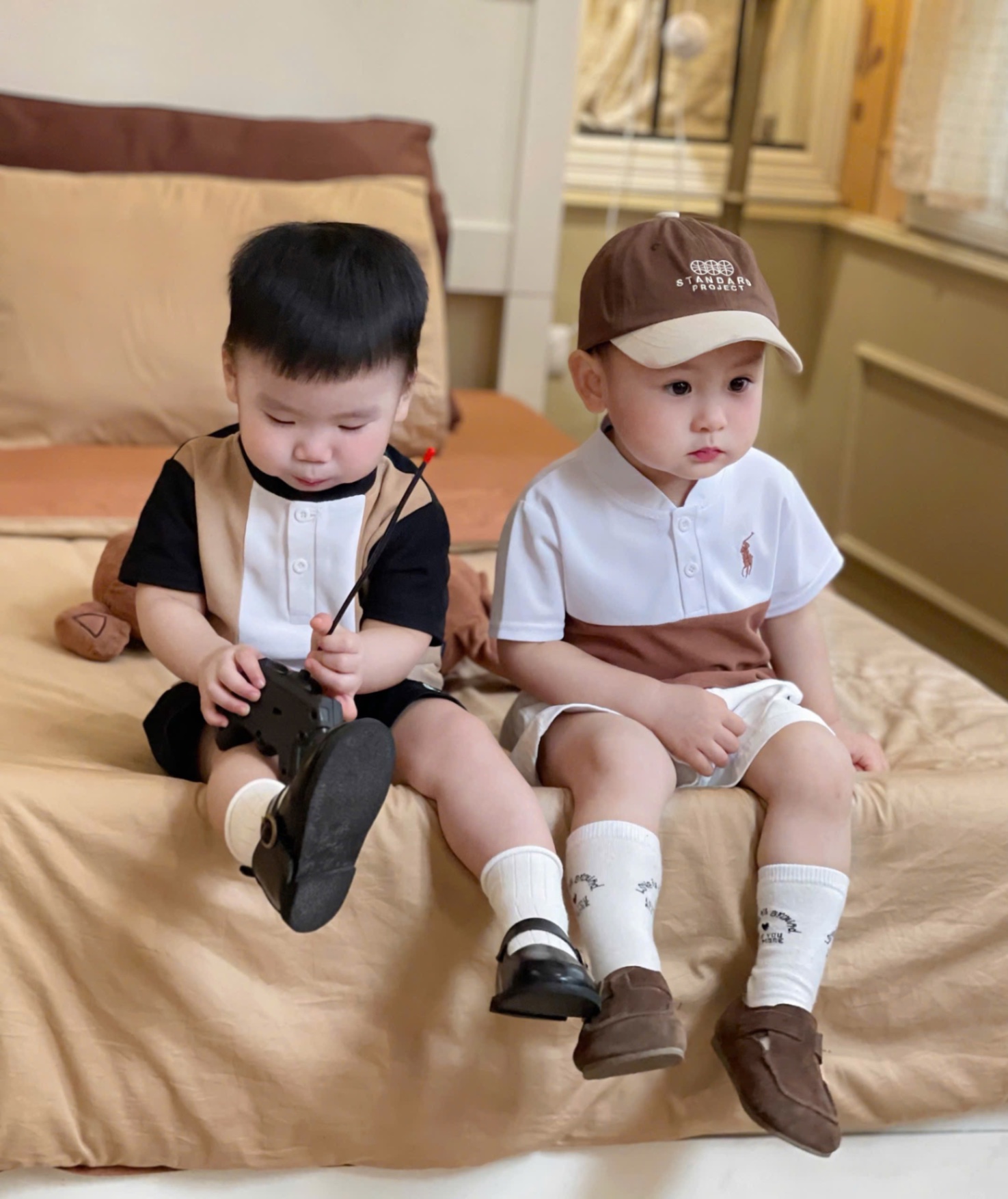 SET 2 ÁO POLO THÊU NGỰA PHỐI MÀU BT