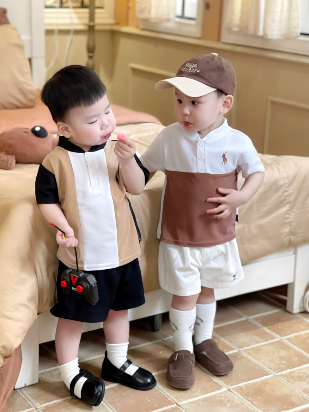 SET 2 ÁO POLO THÊU NGỰA PHỐI MÀU BT