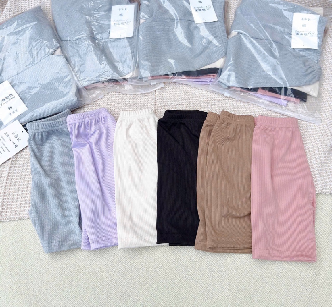 SET 6 QUẦN LEGGING TĂM ĐÙI BG