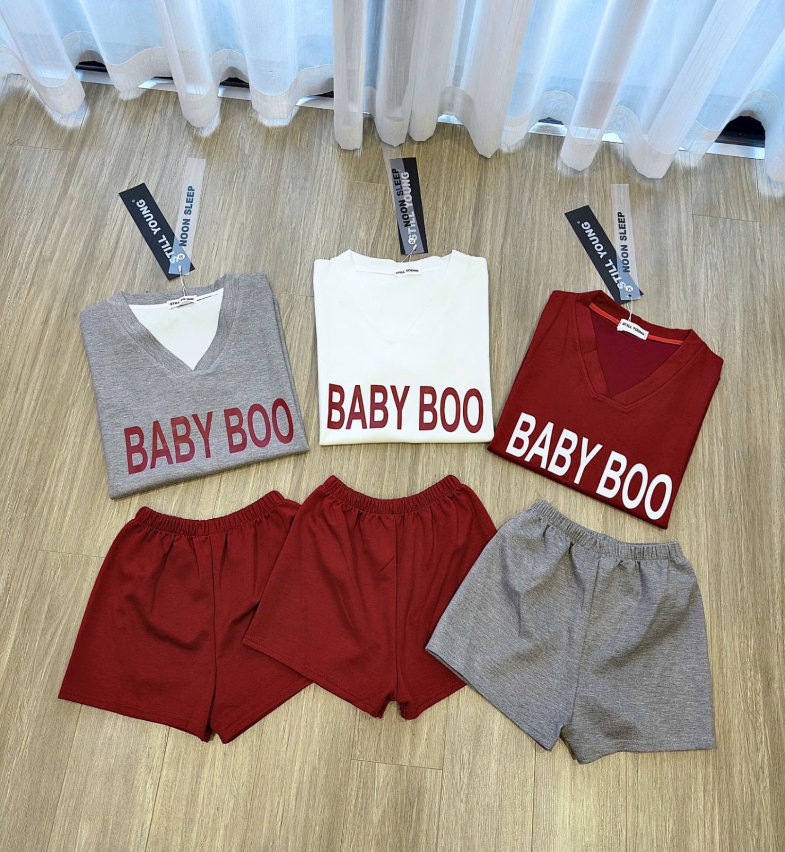 BỘ CỘC CỔ TIM MÌ NỈ CHỮ BABY BOO