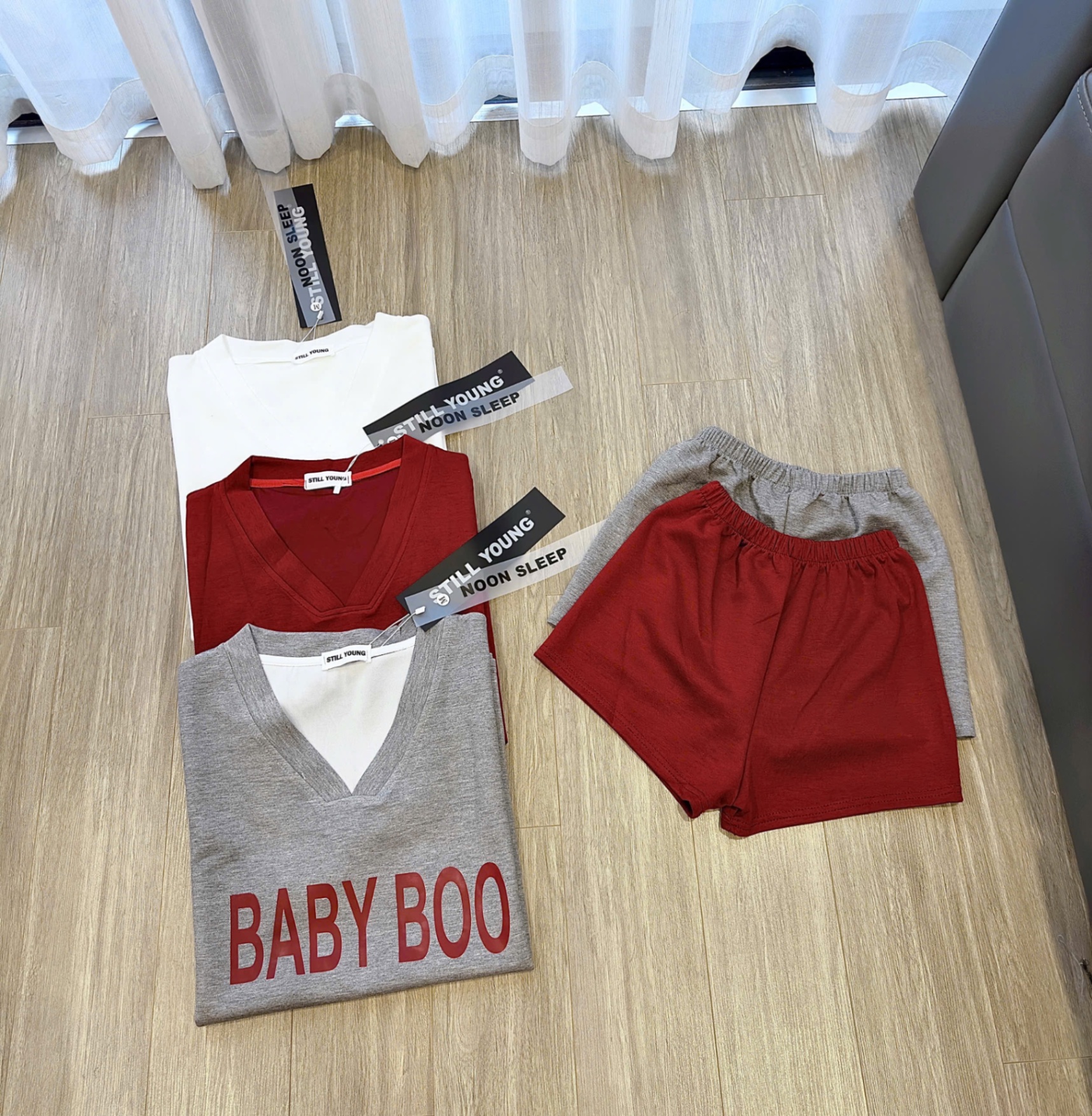 BỘ CỘC CỔ TIM MÌ NỈ CHỮ BABY BOO