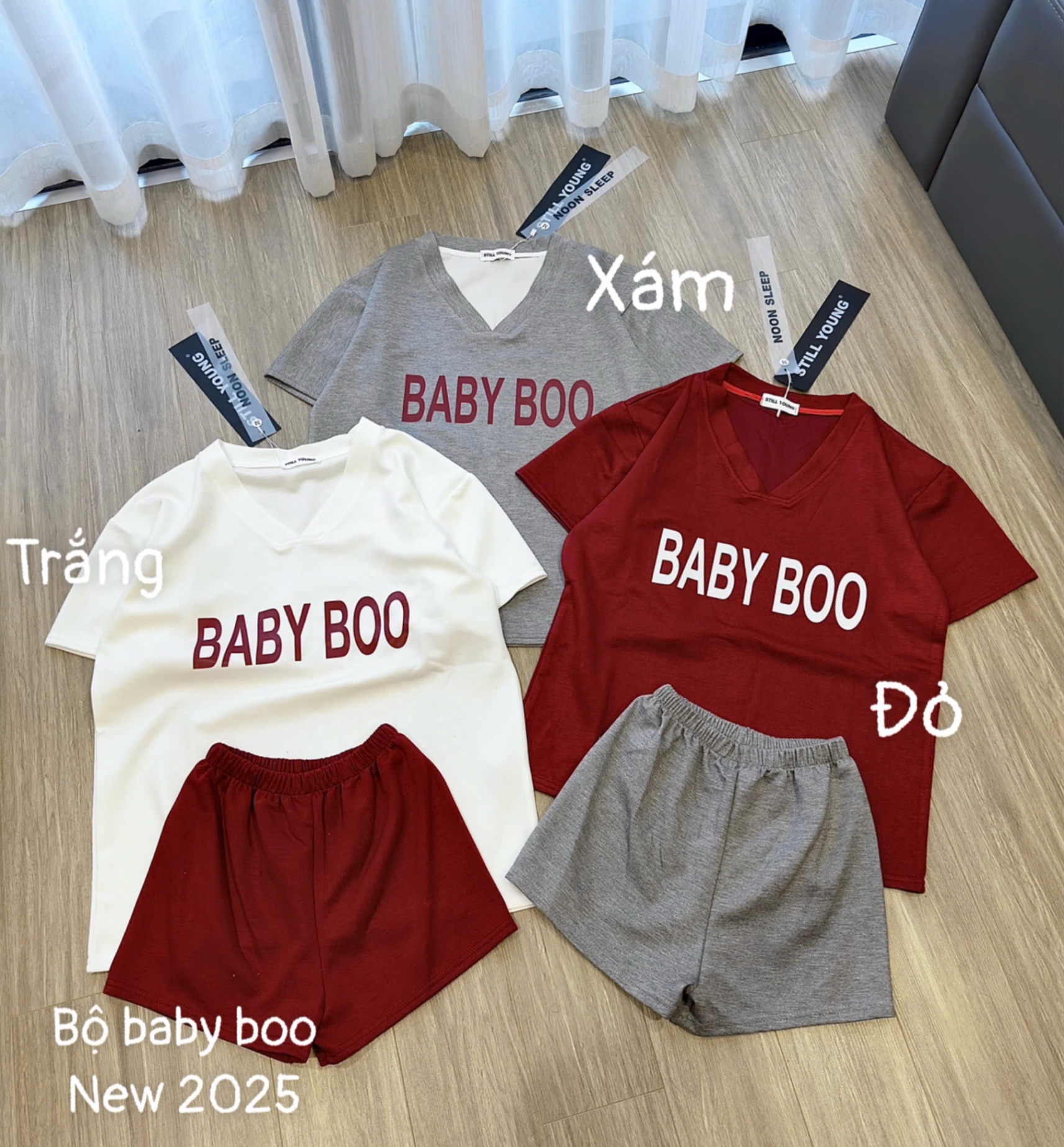 BỘ CỘC CỔ TIM MÌ NỈ CHỮ BABY BOO