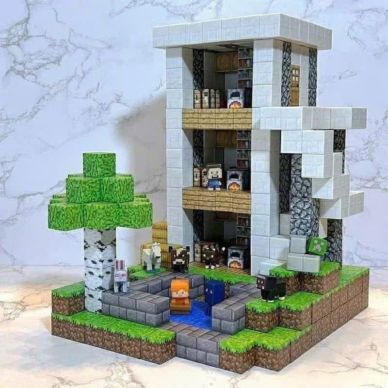 SET 50 KHỐI LEGO NAM CHÂM MINECRALFT