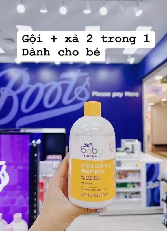 DẦU GỘI XẢ 2IN1 BOOTS CHO BÉ