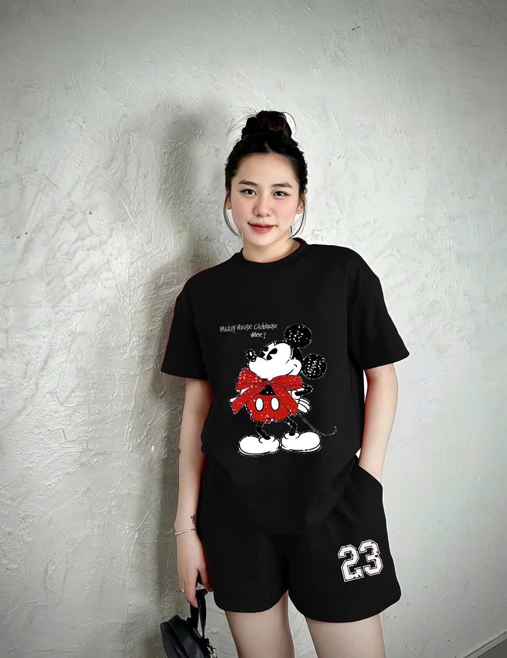 BỘ ĐÙI MICKY ĐỎ ĐEN SỐ 25