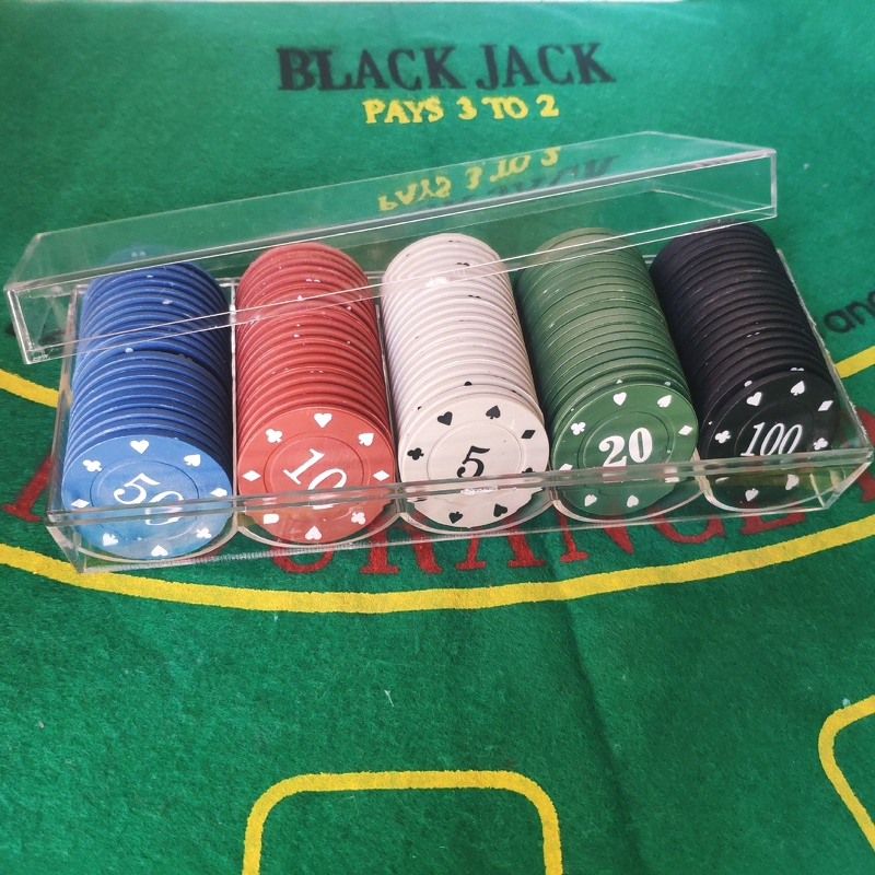 Hộp Mica Poker 100 Chip Có Hộp Đựng