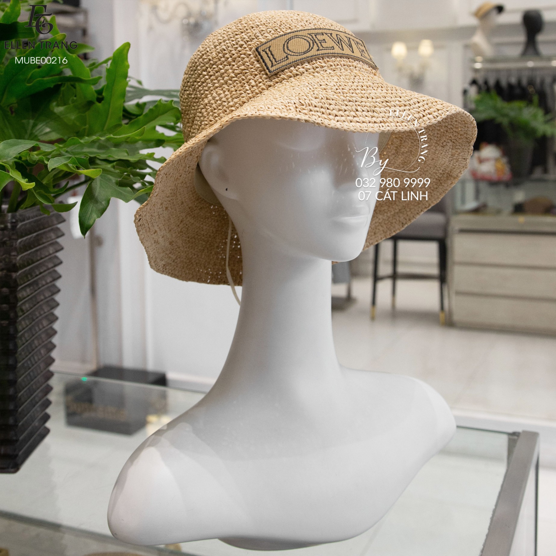 MŨ BE LOGO LOEWE NÂU