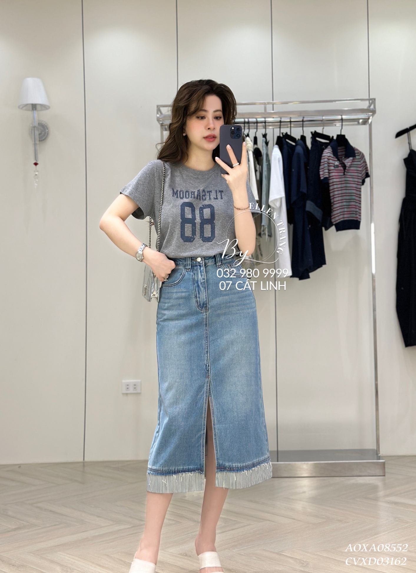 ÁO PHÔNG XÁM SỐ 88 XANH