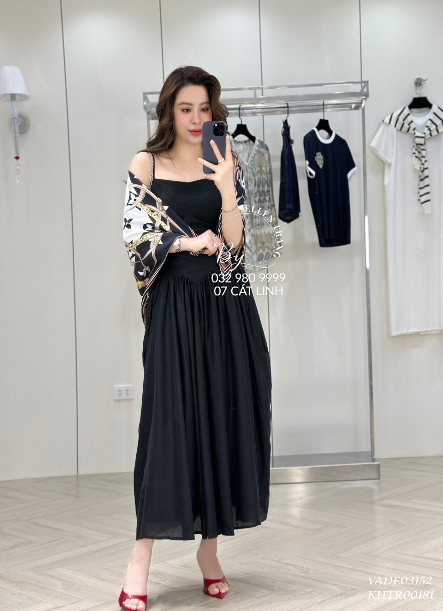 VÁY ĐEN 2 GIÂY XẾP LY