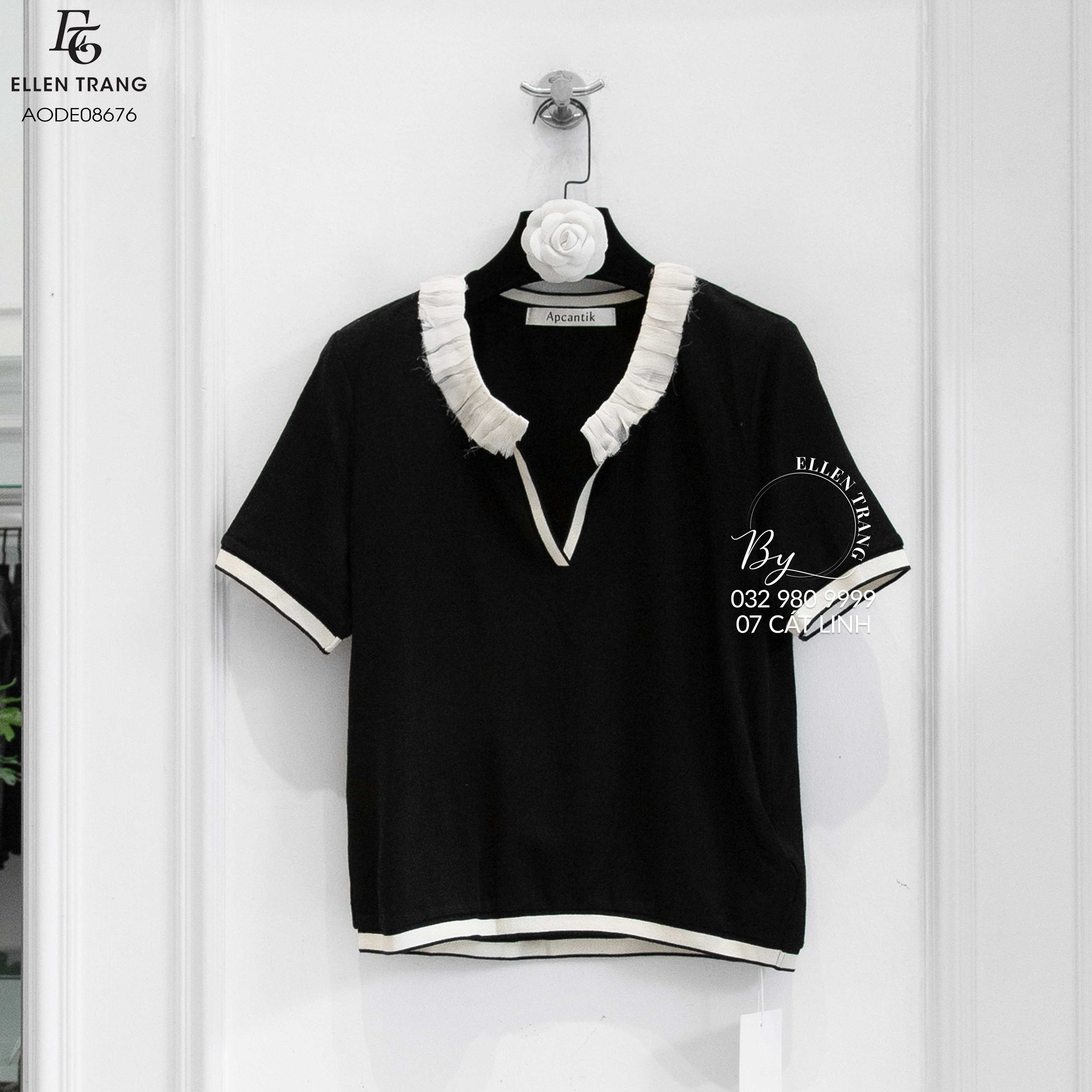 ÁO ĐEN VIỀN BE APCANTIK