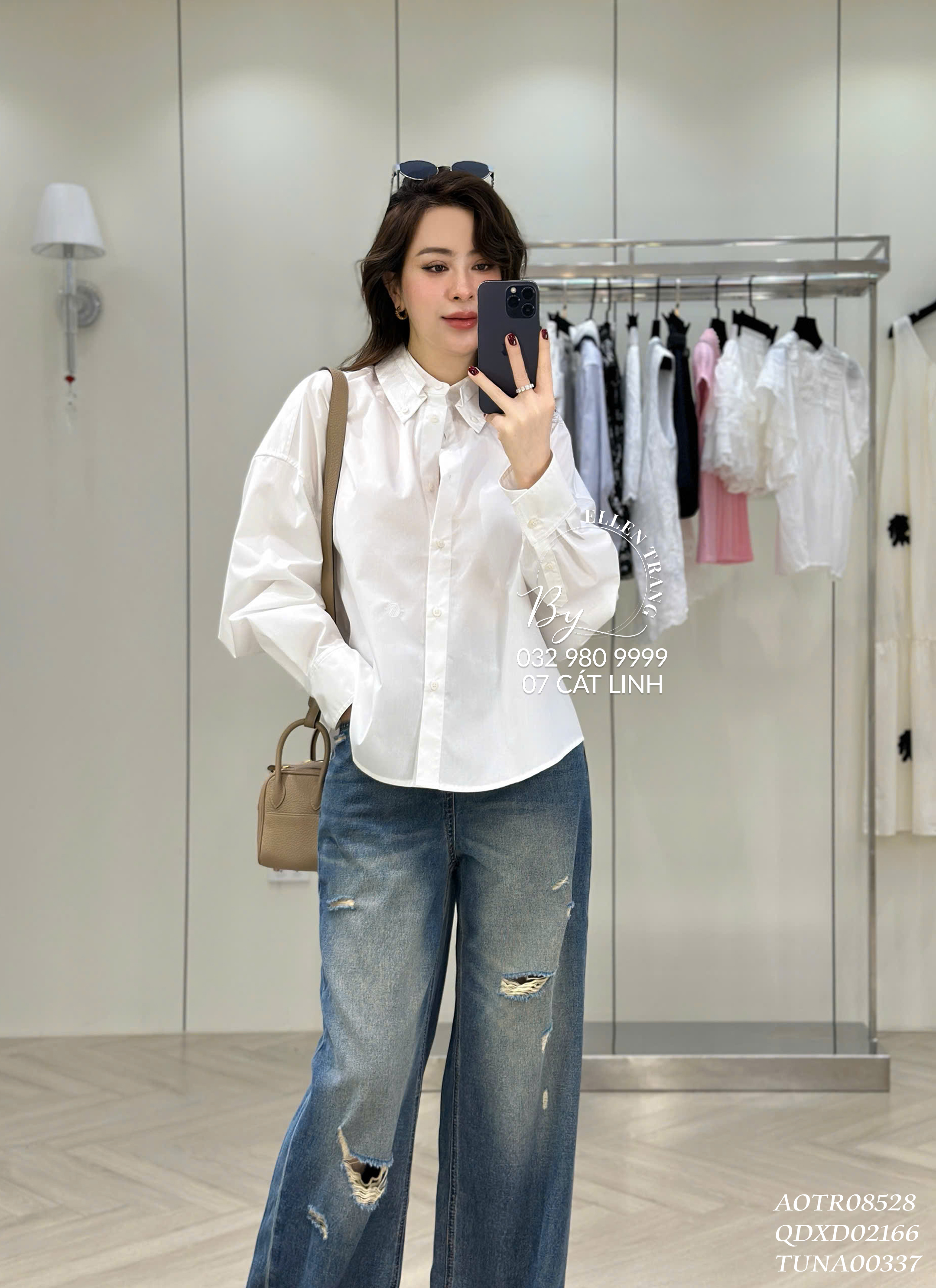ÁO SƠ MI TRẮNG CỔ THÁO RỜI XIXILI COCO