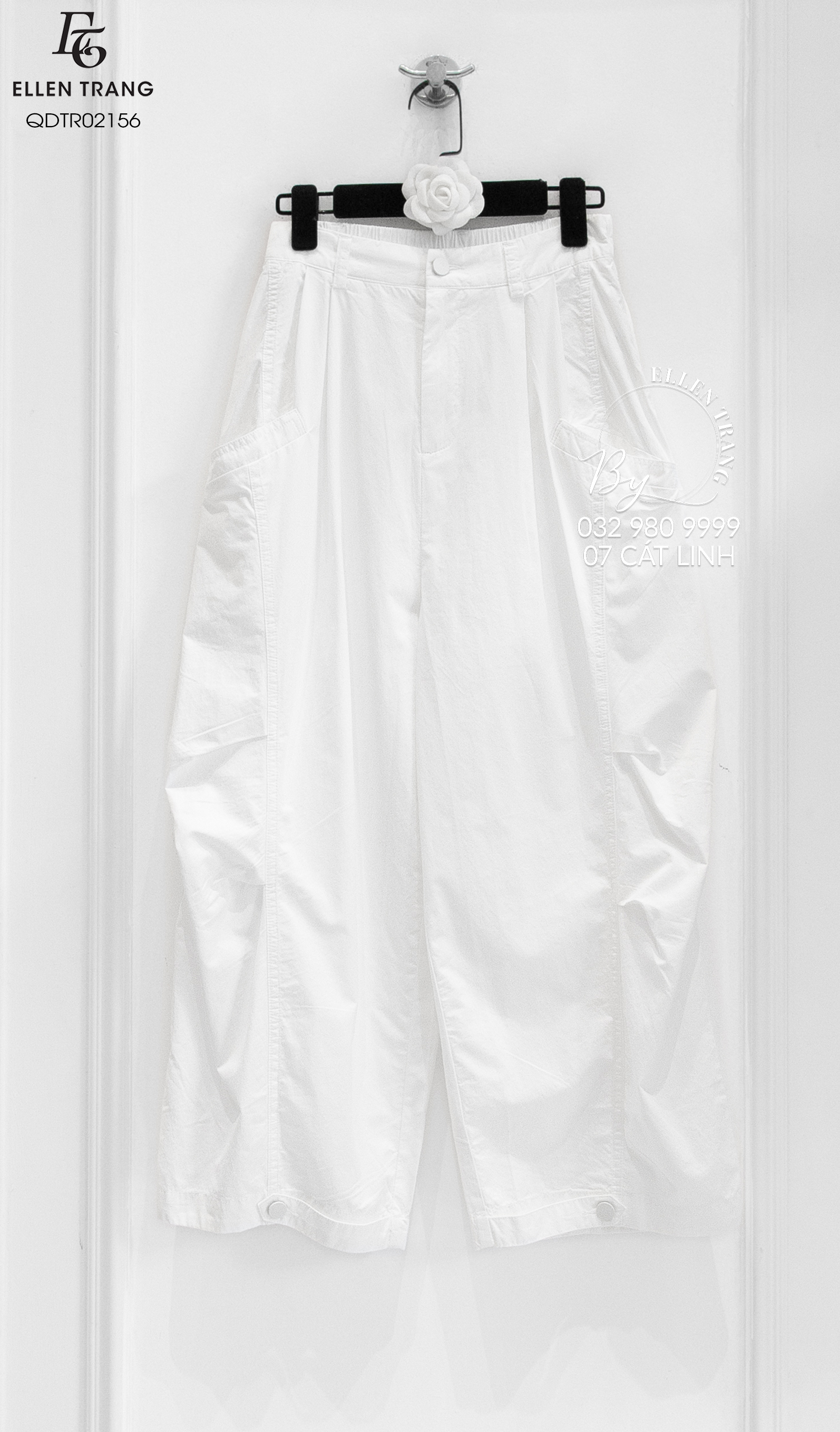 QUẦN BAGGY TRẮNG CÚC GẤU