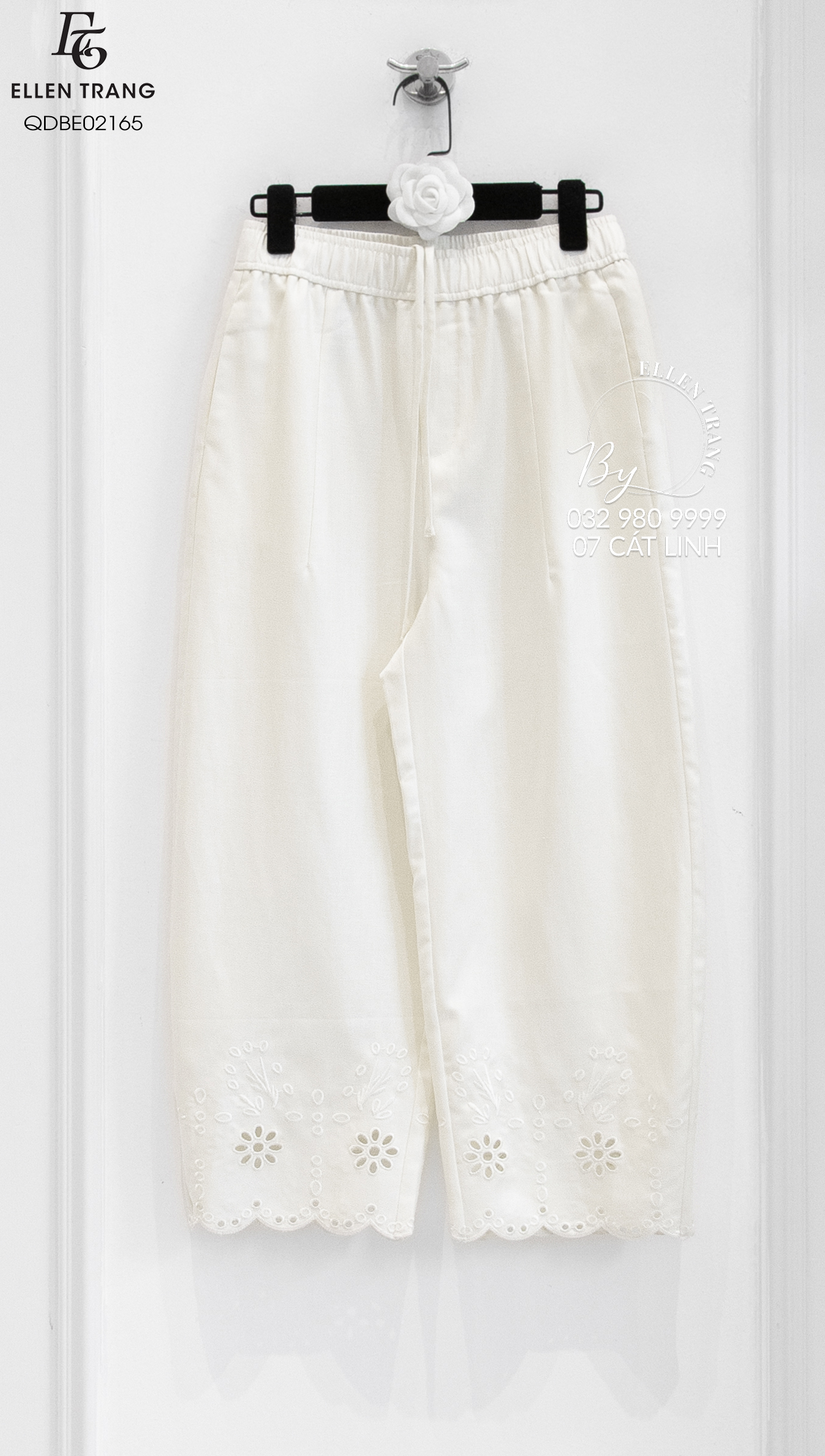 QUẦN BE BAGGY GẤU HOA CẠP CHUN