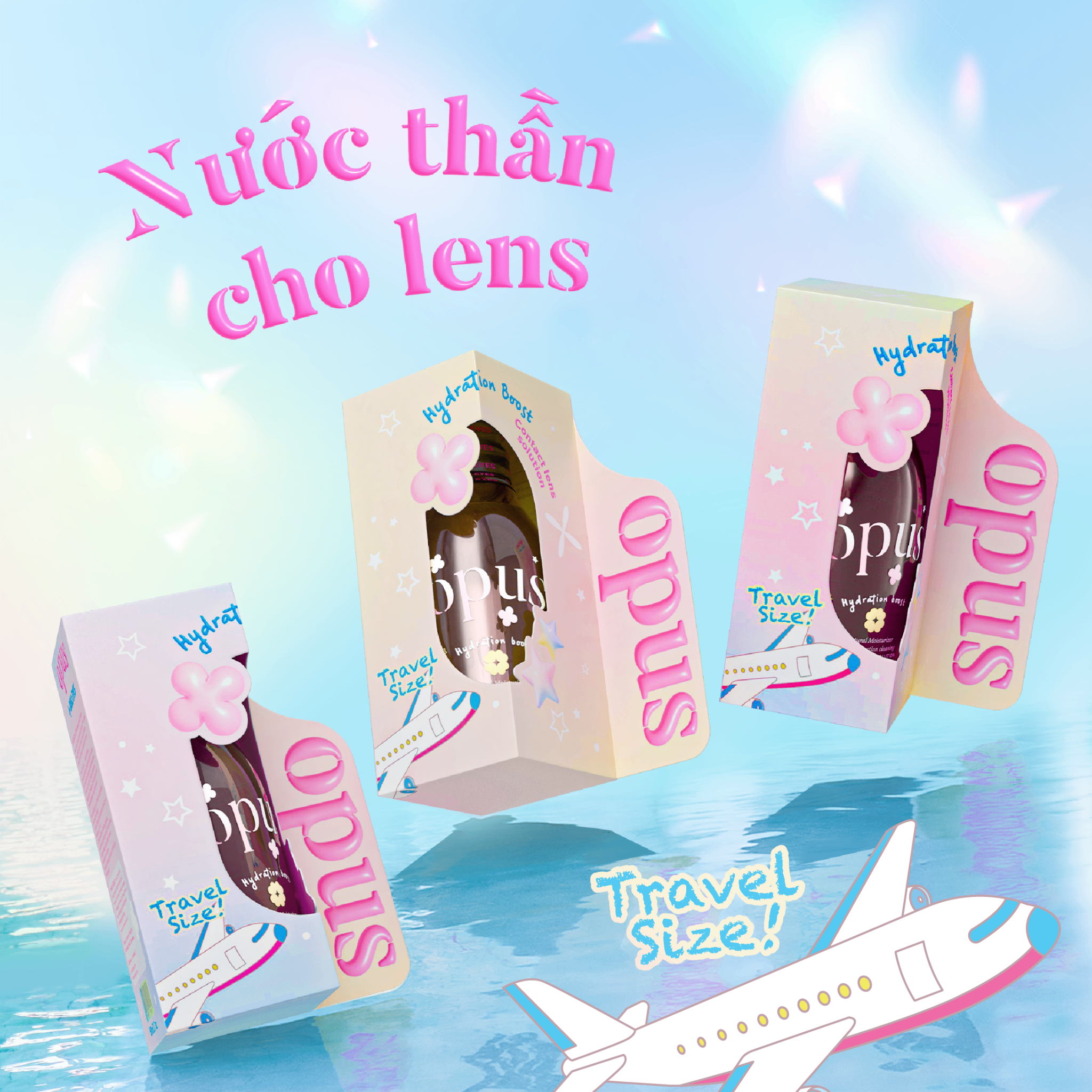 nước thần cho lens Opus travel size tiện lợi khi đi du lịch