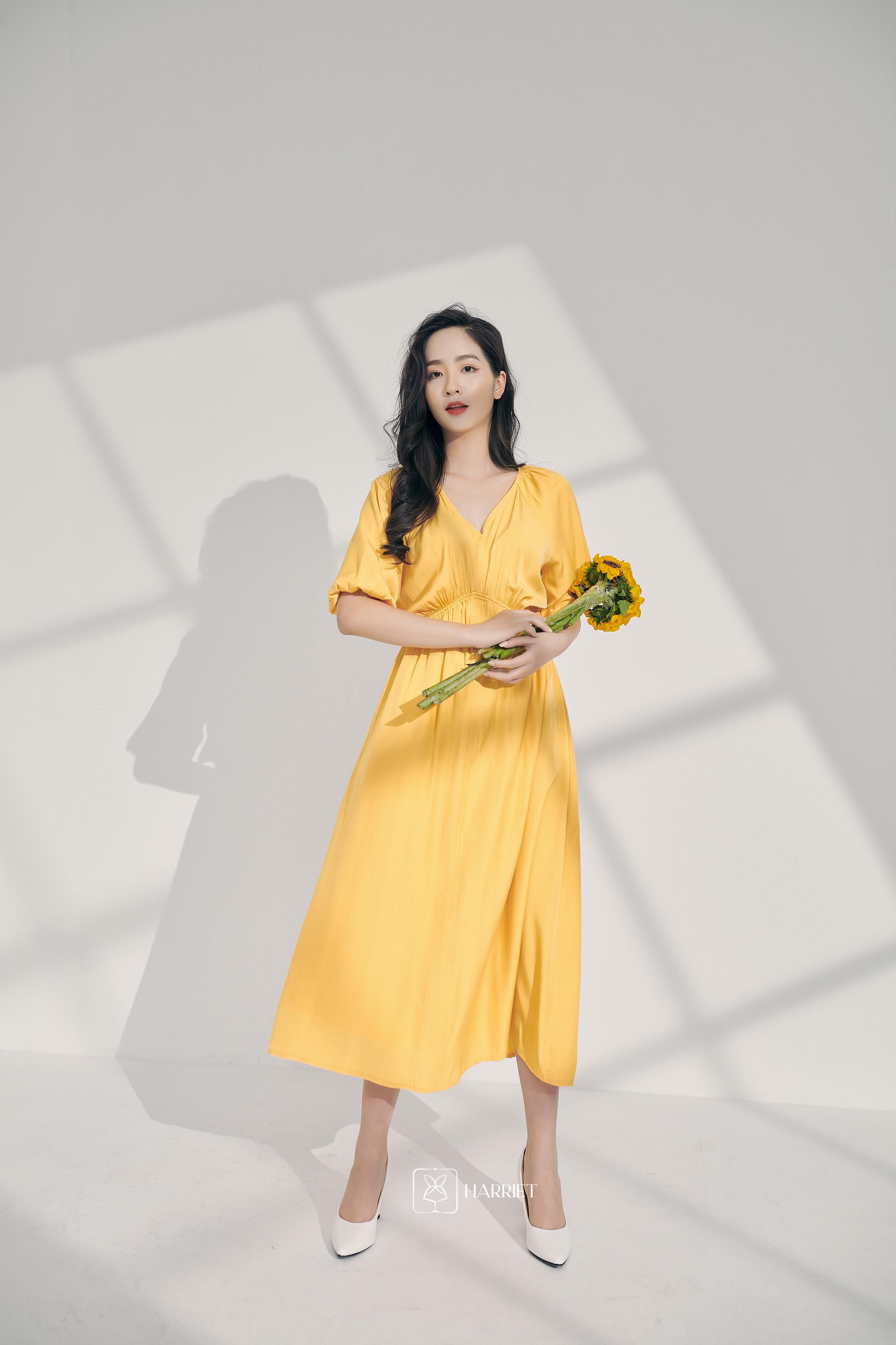Váy voan hoa trễ vai eo bo chun, đuôi cá (kèm ảnh thật) | Shopee Việt Nam