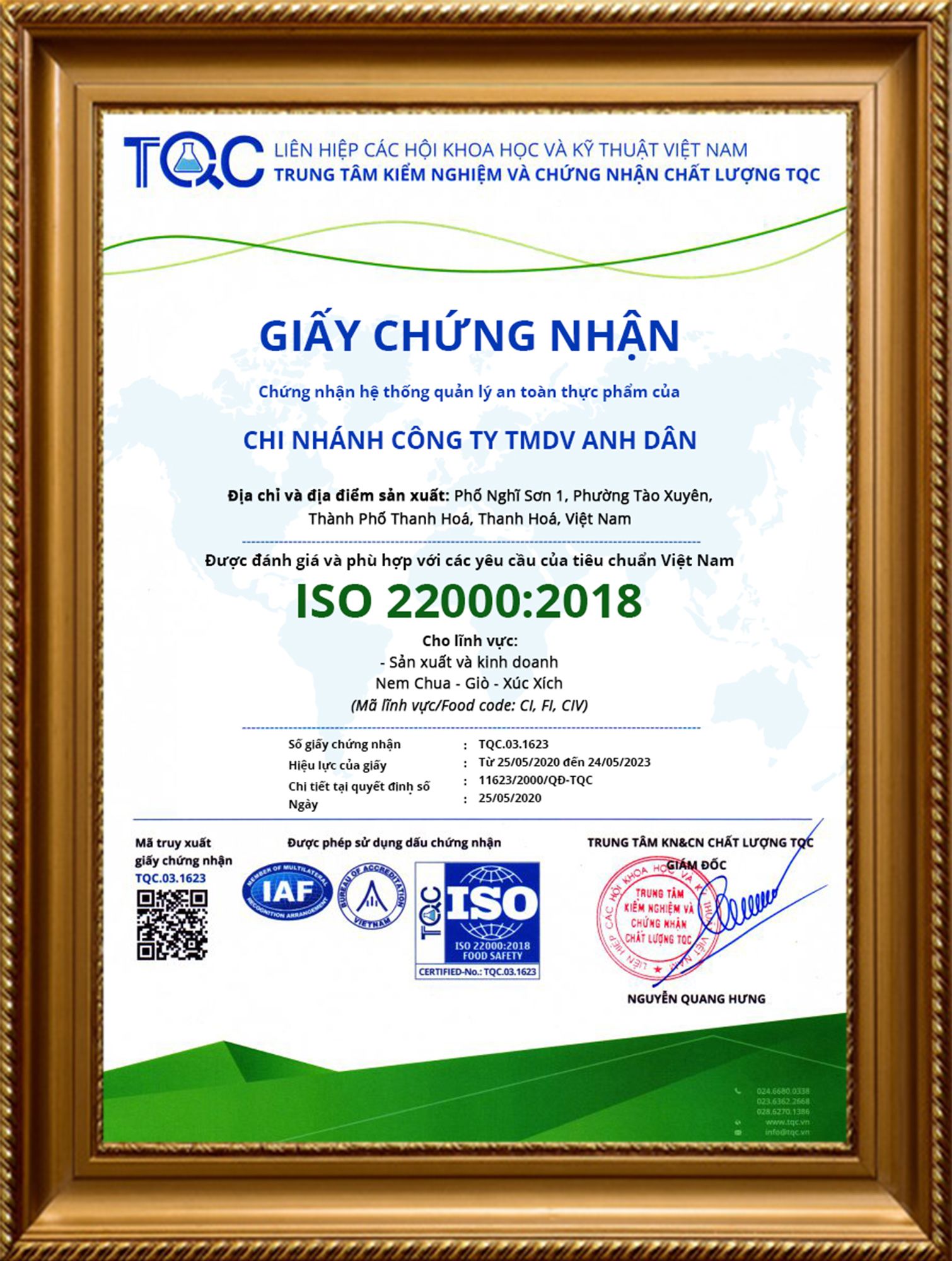 Chứng nhận ISO