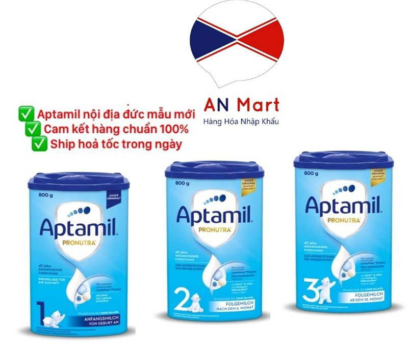 Những loại sữa Aptamil Đức