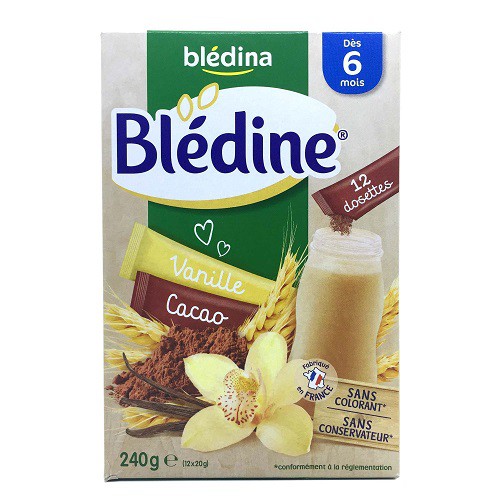 [6M Cacao Vani] Bột lắc sữa Bledina Pháp cho bé