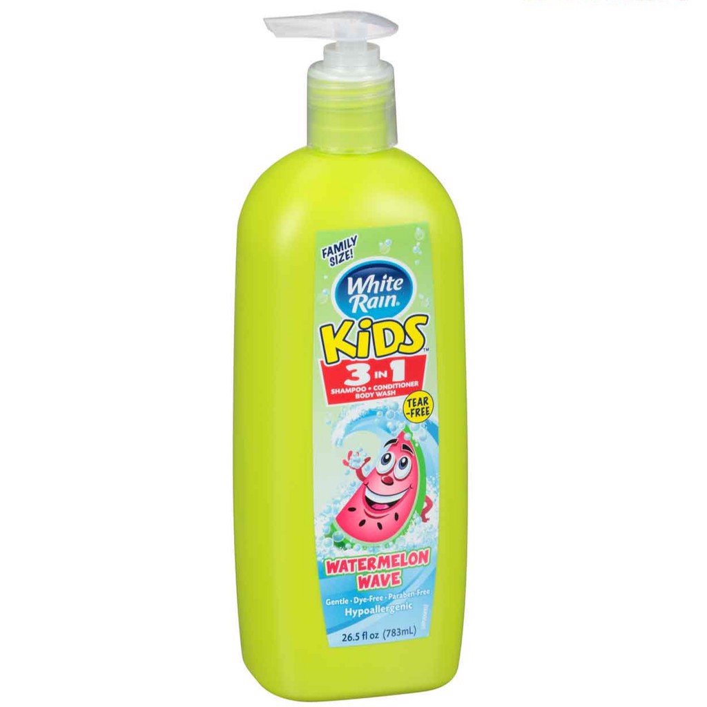 [Dưa hấu] Sữa Tắm Gội Xả White Rain Kids 3 In 1 783ml Mỹ