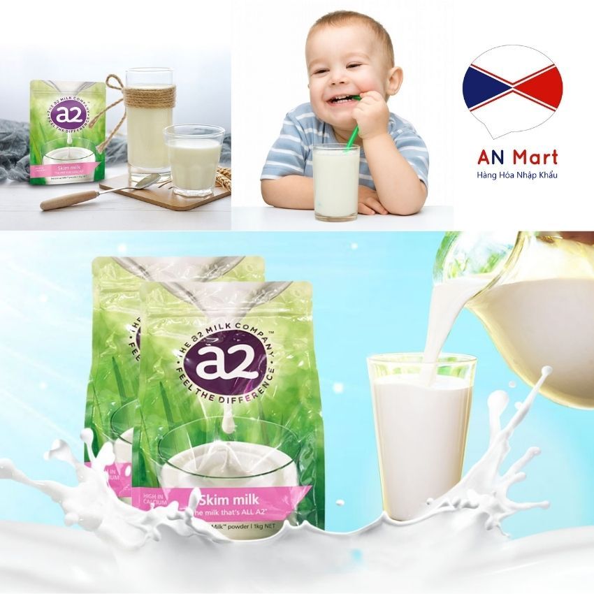 Sữa A2 Australia tách kem giàu Canxi gói 1kg- An Mart