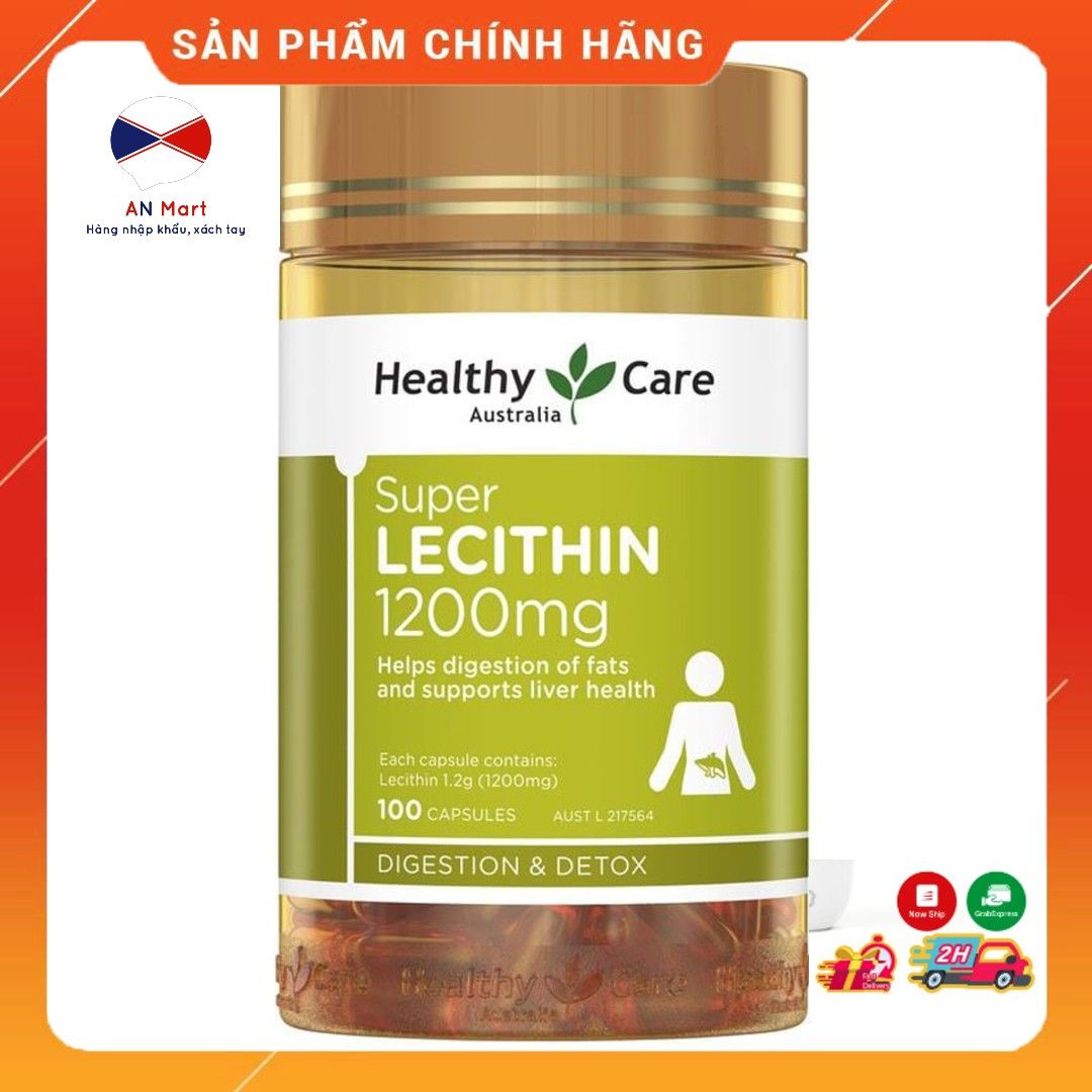 Mầm đậu nành Lecithin Healthy Care Úc 100 viên của Úc. An Mart