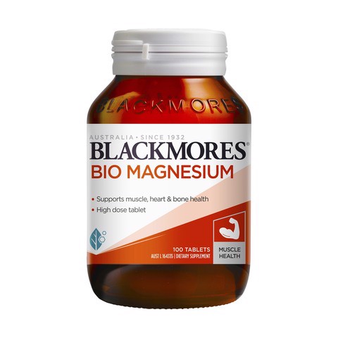 Viên Uống Hỗ Trợ Cơ Bắp, Ngăn Chuột Rút Blackmores BIO Magnesium (100 Viên)