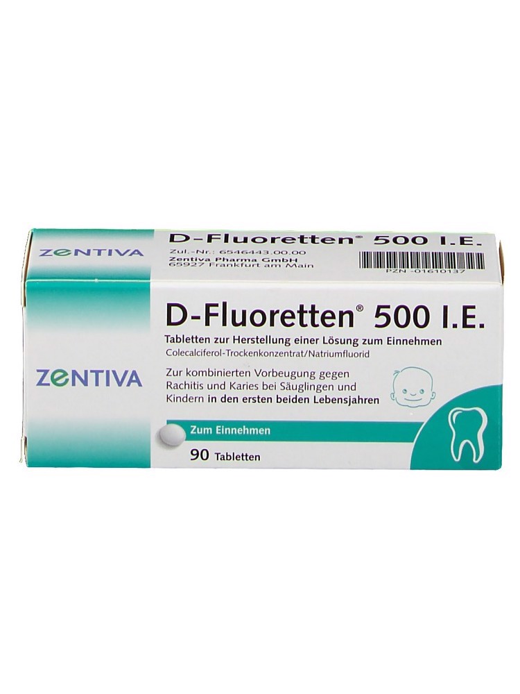 Vitamin D Fluoretten 500 I.E chống còi xương ở trẻ sơ sinh-Anmart