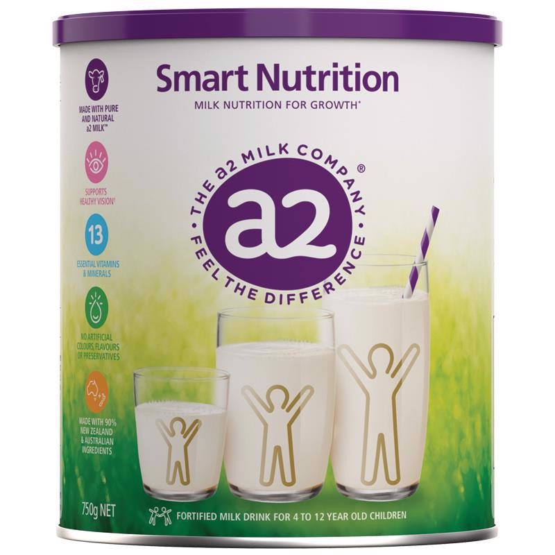 Sữa bột A2 Smart Nutrition 750gr Dành Cho Bé 4-12 tuổi