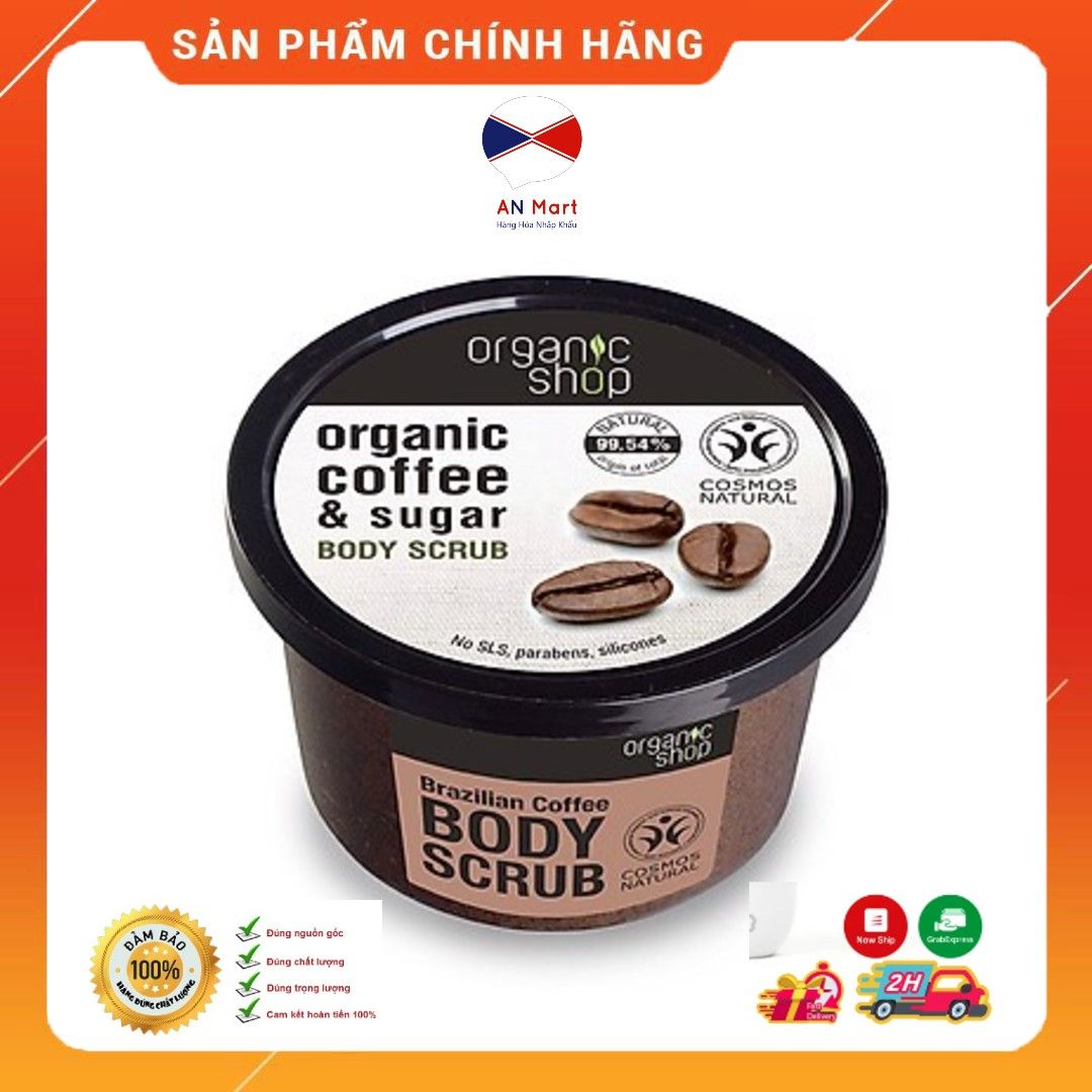 [Hàng chính hãng] Tẩy Tế Bào Chết Toàn Thân Organic Shop Organic Coffee & Sugar Body Scrub 250ml