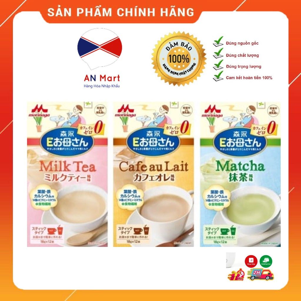 Sữa bầu Morinaga vị trà xanh 18g x12 gói