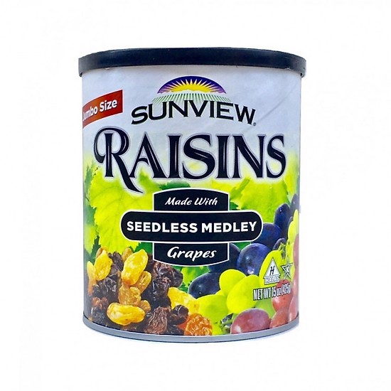 [hàng chính hãng]Nho Khô Mỹ Sunview Raisins 425g