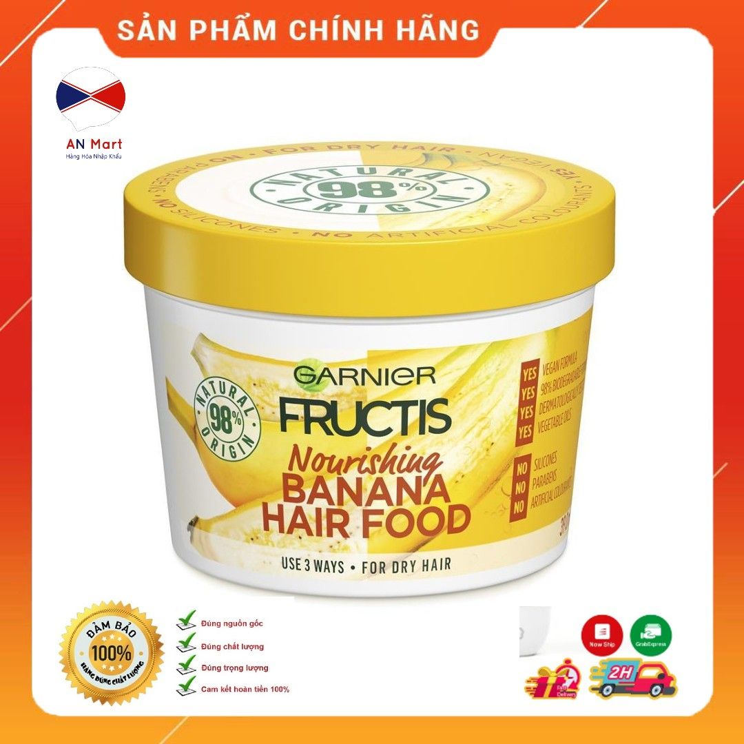 Kem ủ tóc Garnier Fructis Nourishing Banana Hair Food 390ml