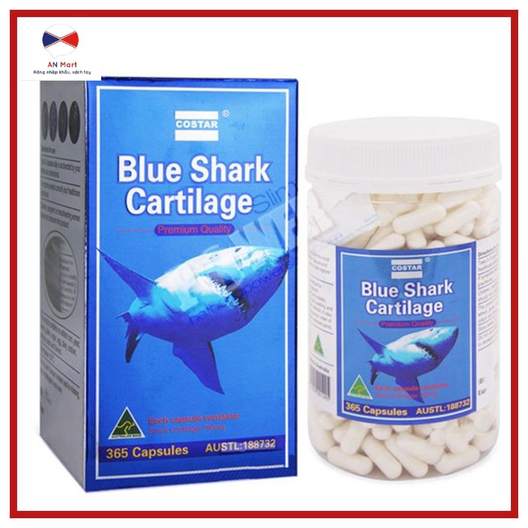 Hỗ Trợ Xương Khớp Sụn Vi Cá Mập Costar 750mg - Shark Cartilage 365 Viên Của Úc