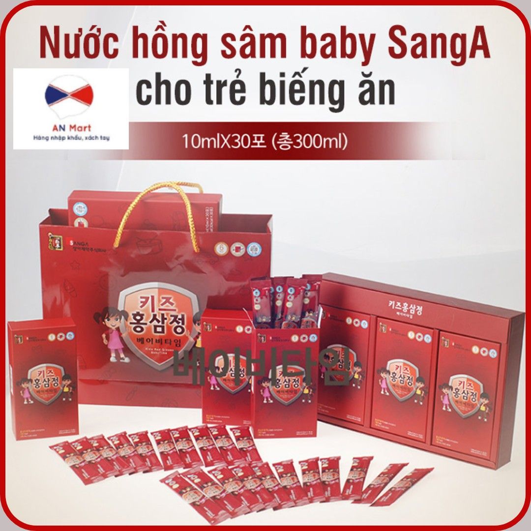 Hồng sâm Baby SangA Hàn Quốc 30 gói cho trẻ từ 1 tuổi- An Mart