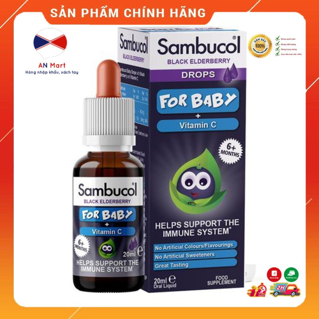 Tăng đề kháng Sambucol drops cho bé từ 6 tháng của Anh - An Mart