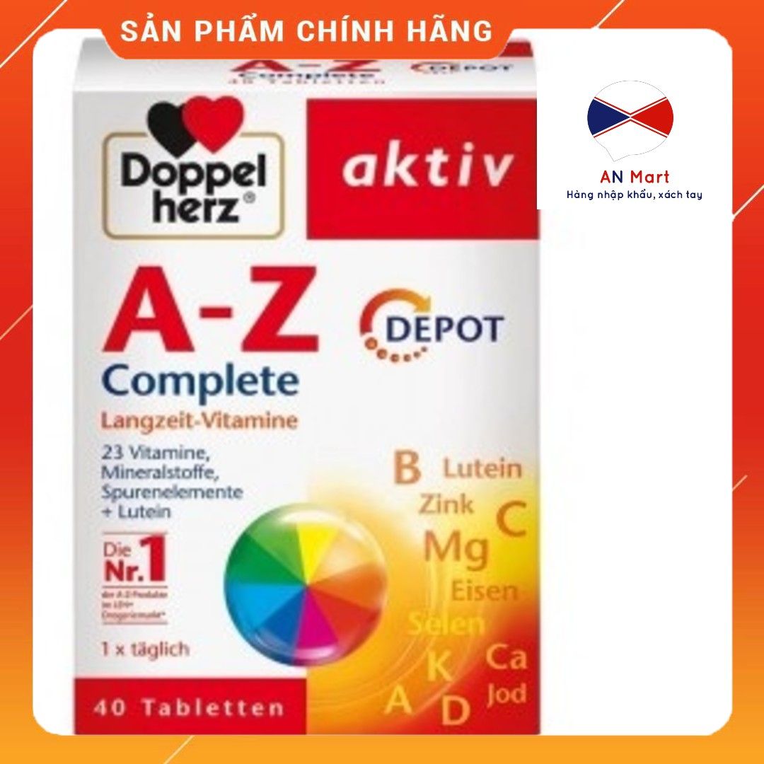 Vitamin Tổng Hợp Doppelherz Aktiv A-Z Depot 40 Viên Của Đức