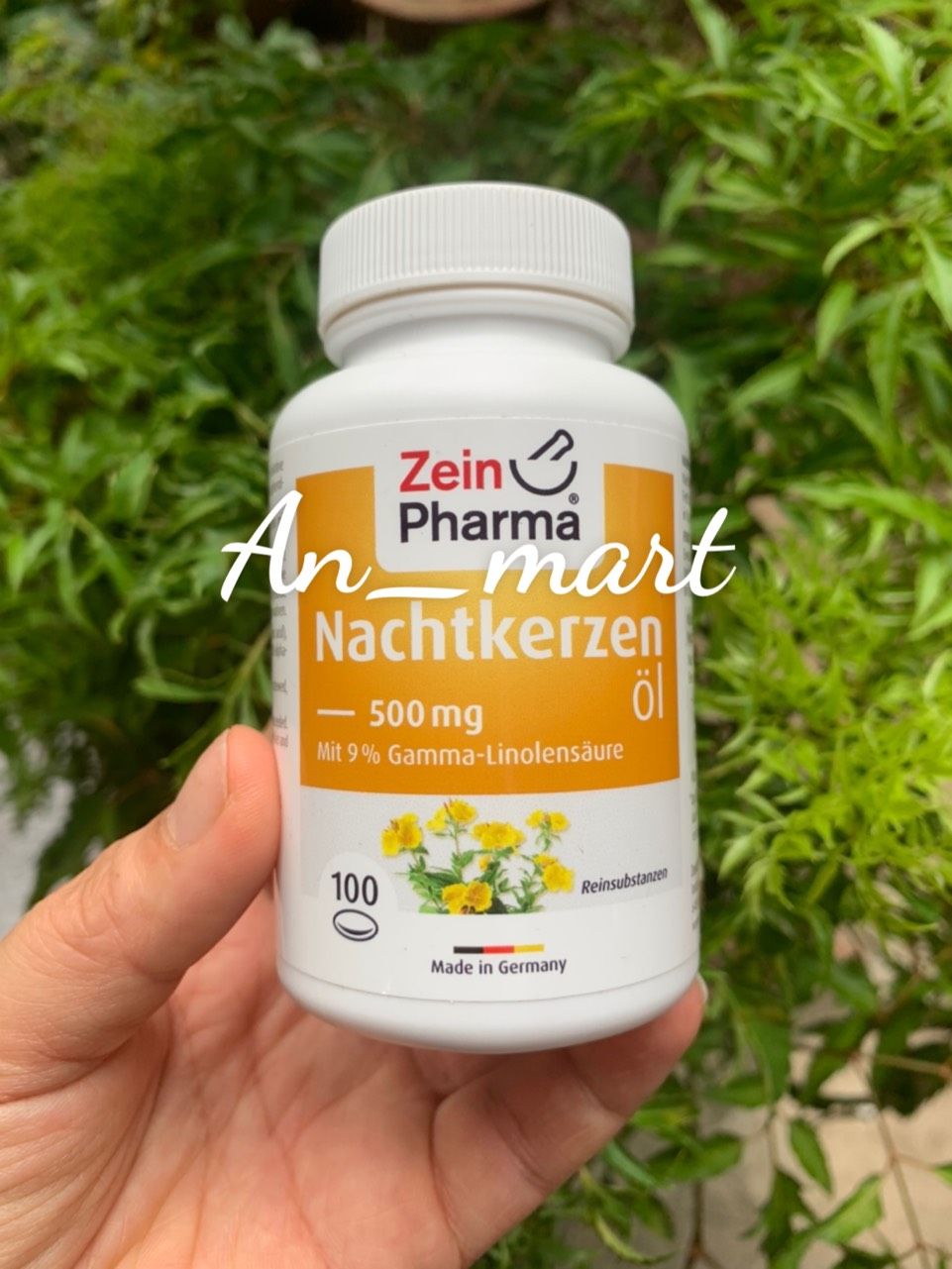 Tinh Dầu Hoa Anh Thảo Nachtkerzenöl _ 500mg , 100 Viên Hãng Zein Pharma Nhập Khẩu Đức